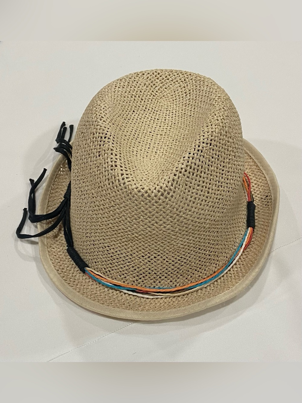 Authentic Peter Grimm Beige Woven Lightweight Unisex Fedora Hat - Size O/S